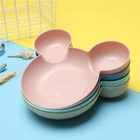 kitchen set cartoon mouse mickey dinner set lunch box six one childrens gift plate snack fruit plate infant rice bowl