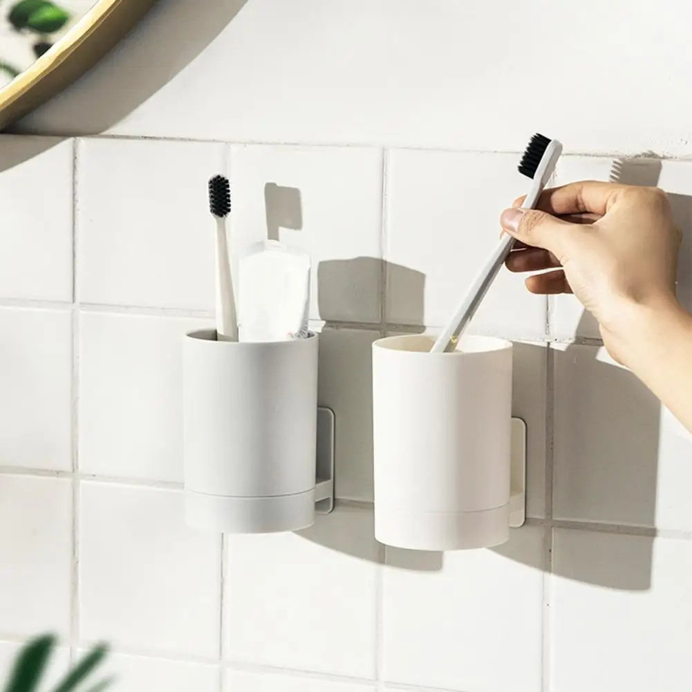 

Держатель для зубной щетки, держатель для зубной щетки, износостойкий Легкий Настенный Держатель для домашних зубных щеток