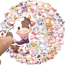 10/50Pcs Cartoon Cute Rainbow Cow DIY Graffiti Sticker Pack for Kid Laptop Scrapbooking Helmet Notebook Computer Diary Kid Decal