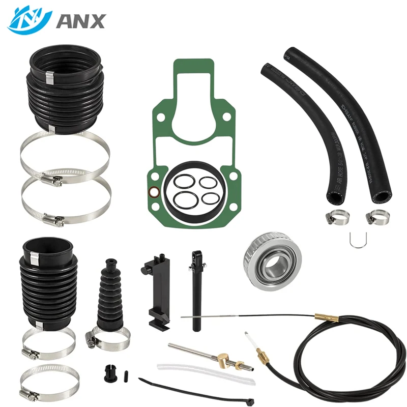 ANX Bellows Repair Kit /Gimbal Bearing Exhaust Bellow with Lower Shift Cable for Mercruiser 1983-1990 Alpha One Boat Accesoires