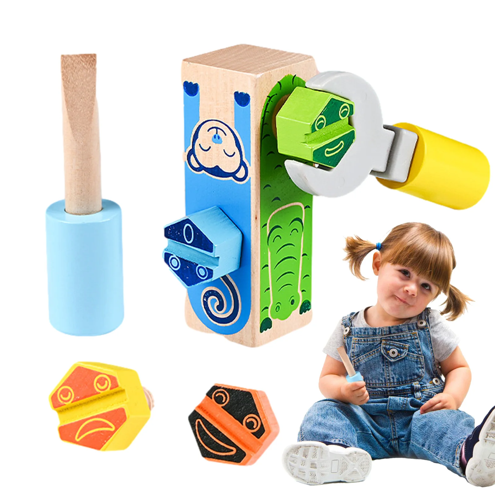 

Конструкция для малышей, Строительный набор для малышей, деревянные гайки, набор строительных блоков, Строительный набор, инструмент для мо...