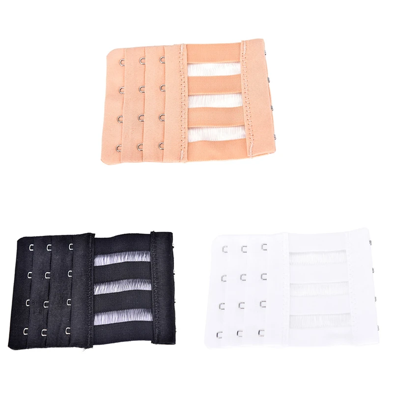 

2pcs 4 Hooks 3 Rows Adjustable Belt Buckle Available Bra Extenders Strap Extension Intimates Accessories Multi Color