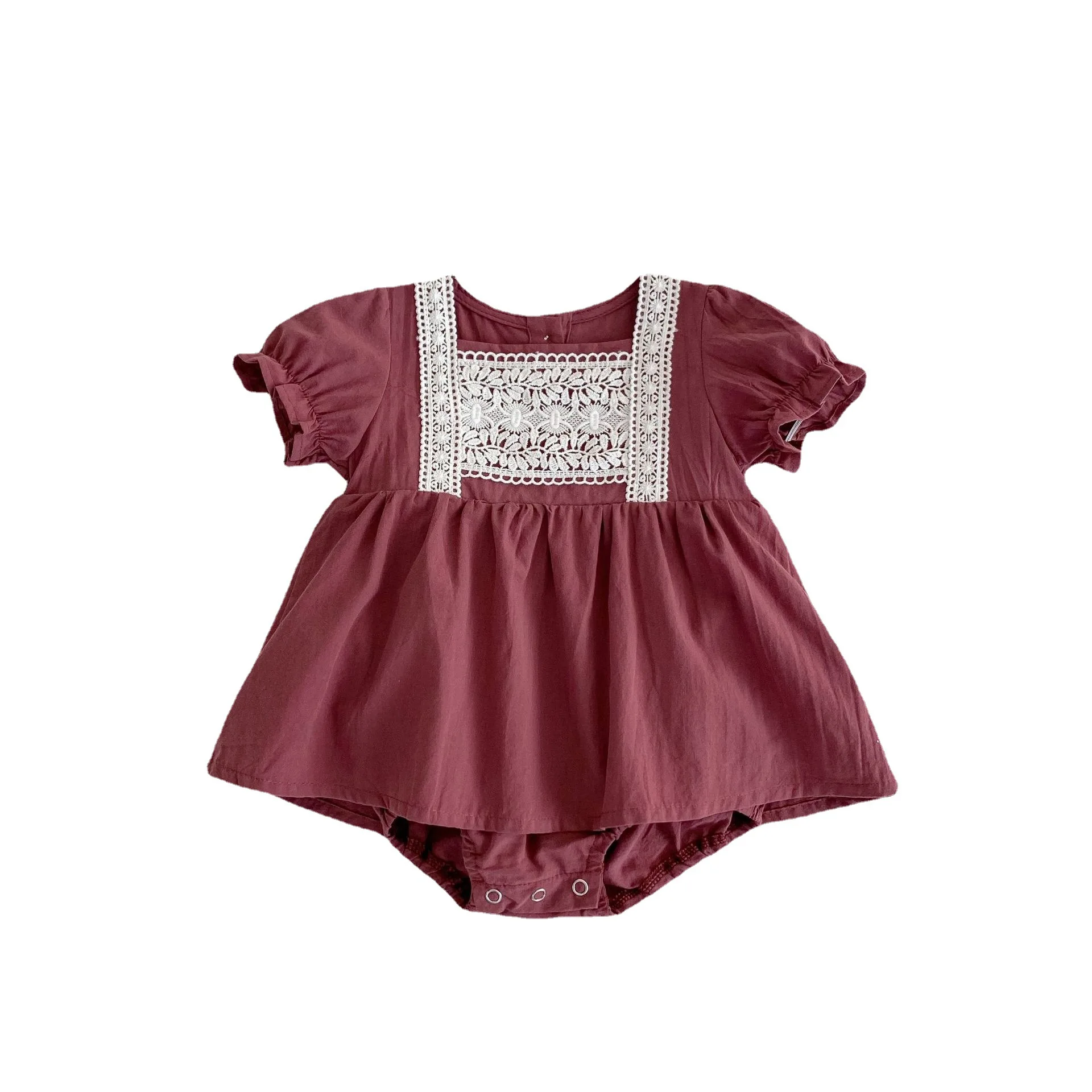 

Summer Infant Virgin Baby Lace Bubble Short Sleeve Baby Dress Dress Jumpsuit baby romper одежда для младенцев