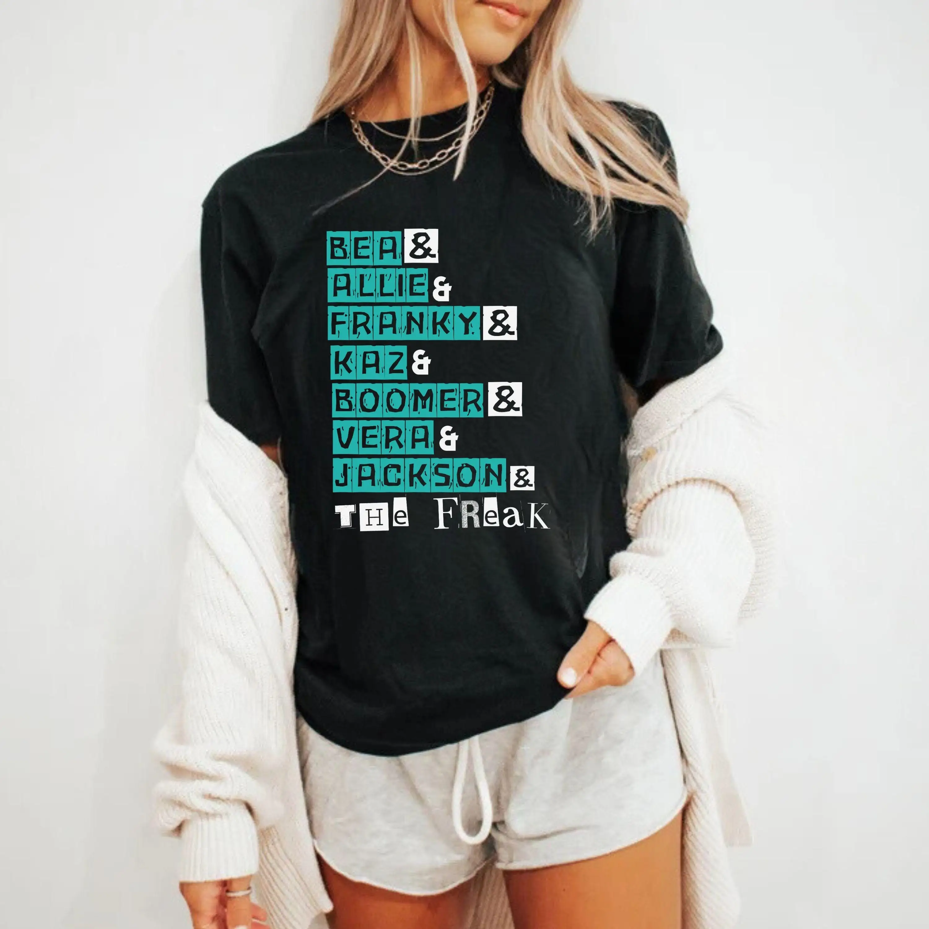 Телешоу Вентворта Футболка Топ Собака губернатор имен список фаворитов Bea Allie Boomer