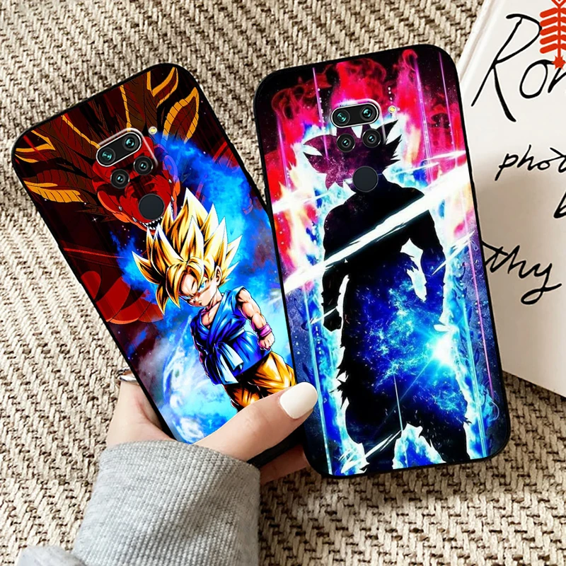 

Dragon Ball Super Goku Anime Phone Case For Xiaomi Redmi Note 9 9T 9S 9 Pro 5G Soft Back Liquid Silicon Funda TPU Black
