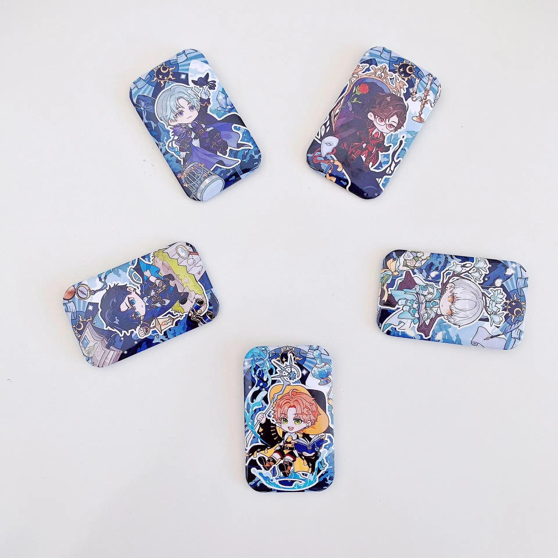 

50PCS/Set Mixed Game Anime Cartoon Pins Light and Night 7*4.3CM Rectangular Day Valley Badges Accept Customized MOQ 50pcs