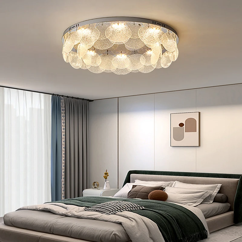 

Modern Minimalist Iron Chandeliers Light Luxury Living Crystal Lamp Room Decoration Ceiling Lamp living room bedroom led pendant