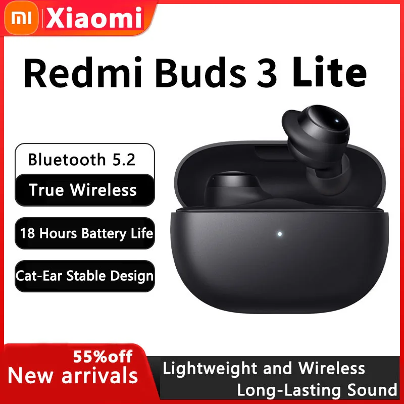 

Xiaomi Redmi buds 3 Lite Wireless Bluetooth 5.2 TWS Earphone Headset 18h Battery Life Mi Ture Wireless Earbuds 3 Youth Edition