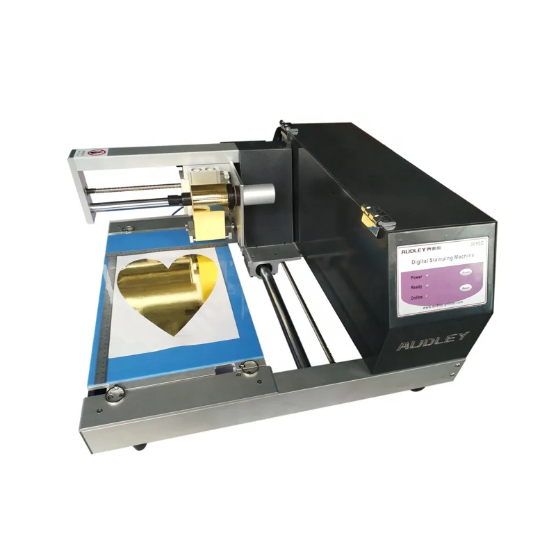

A4 desktop pneumatic computerized auto audley 3050c digital hologram jewelry box hot foil stamping printing printer machine