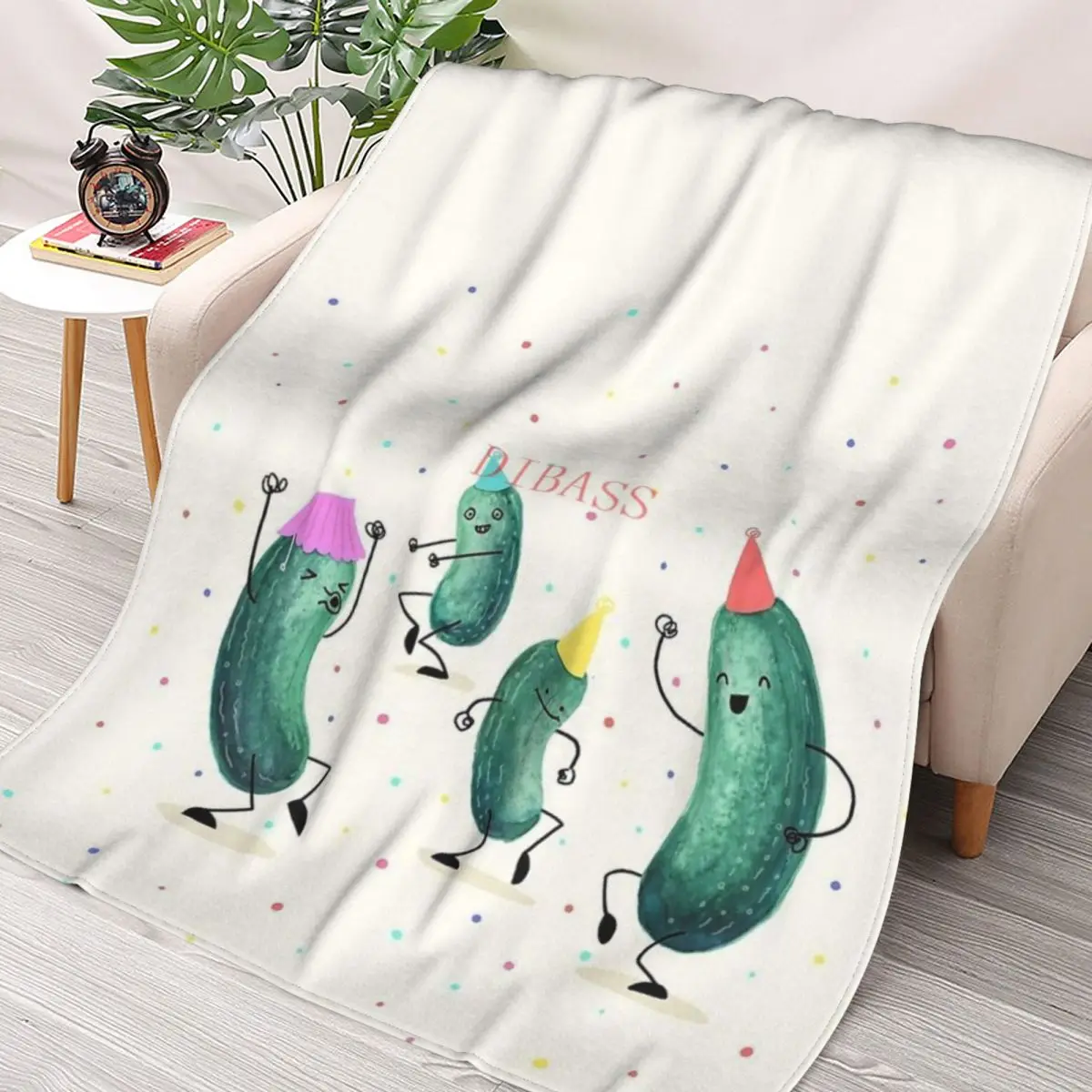 

Pickle Party! 3D Printed Flannel Throw Blanket