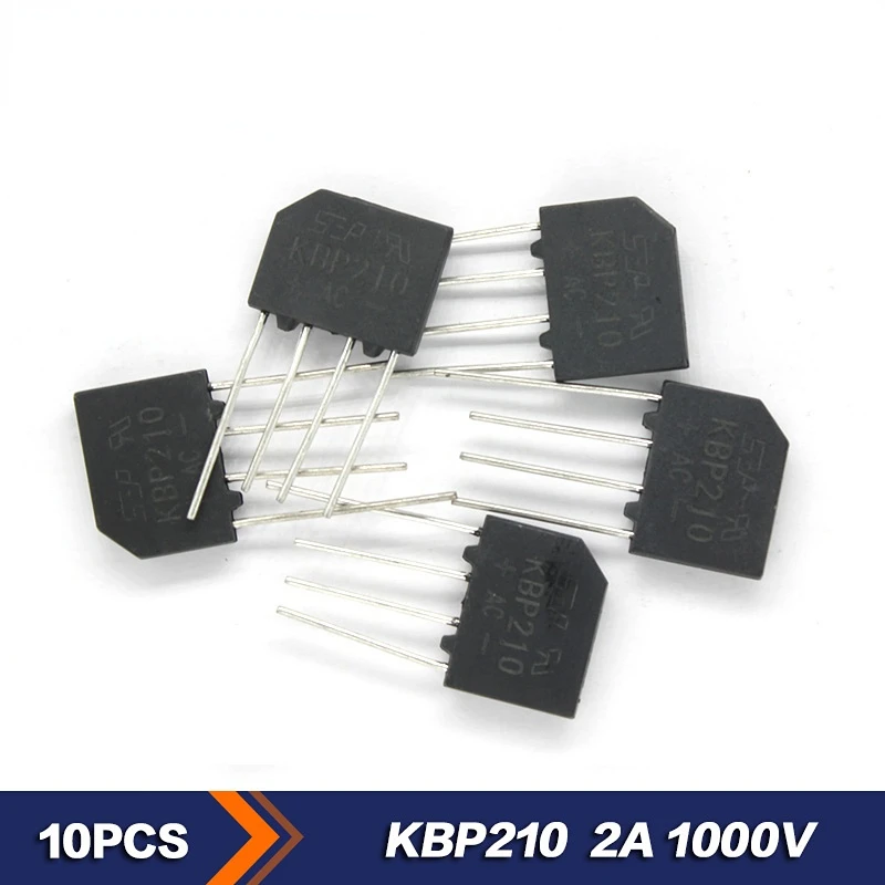 

10pcs/lot KBP210 Rectifiers Diode 2A 1000V Bridge Rectifer Diodes