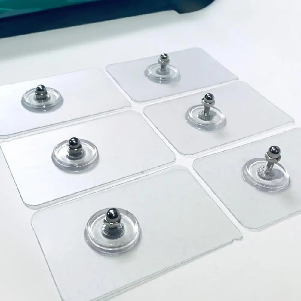 

10Pcs PVC Strong Adhesive Nails Wall Poster Seamless Wall Hooks Kitchen Bathroom Waterproof Durable Transparent Screw Hook Hange