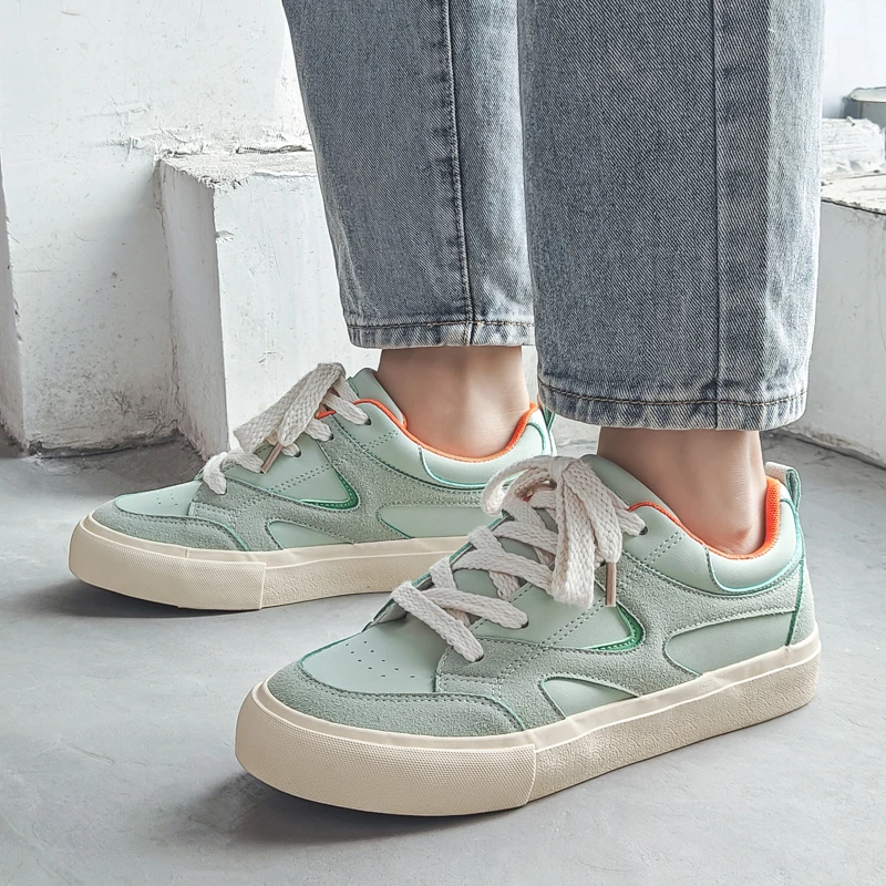 

Кеды мужские дышащие, плоская подошва, кроссовки, на шнуровке, скейтборд, Повседневная модная обувь, 2023