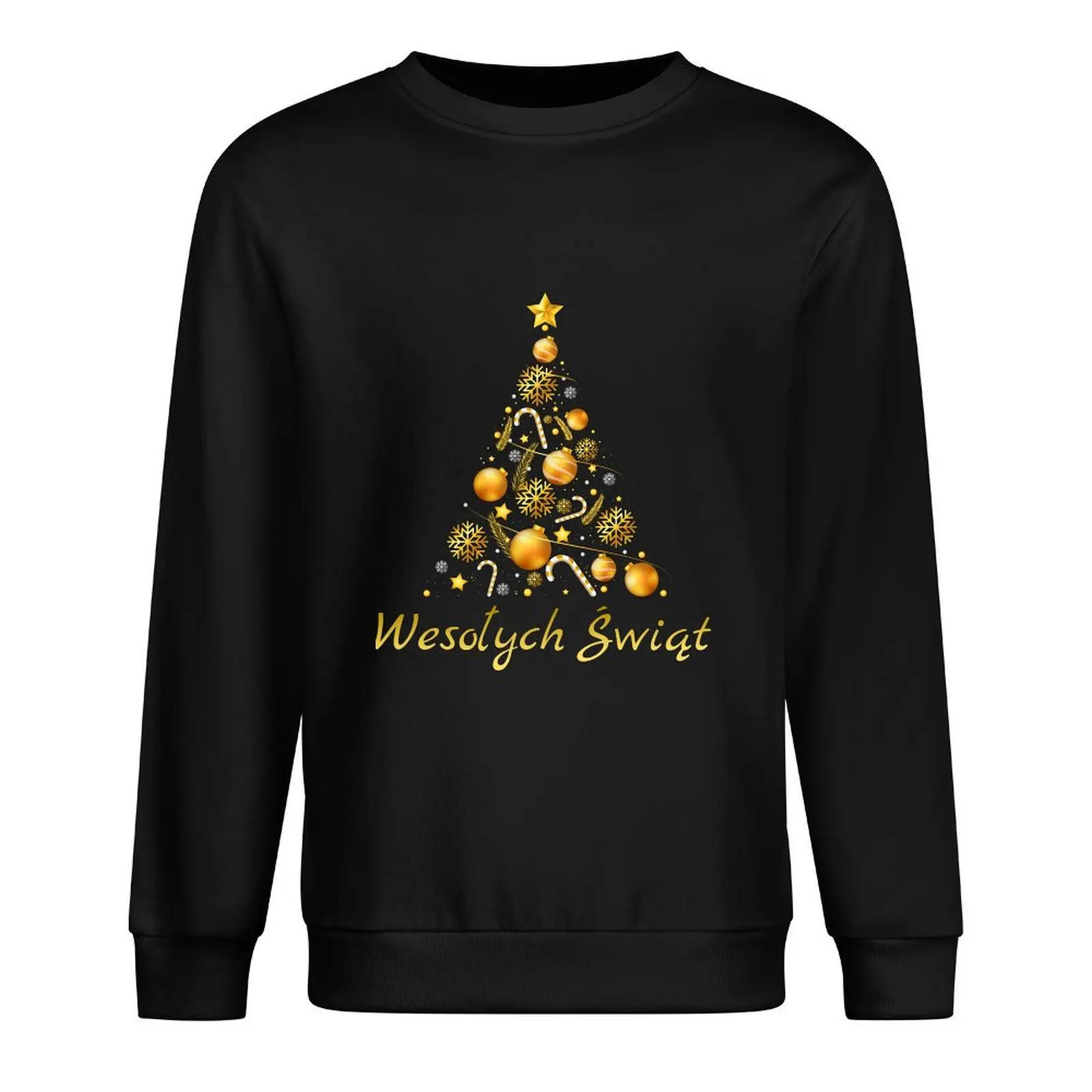 Weso?ych ?wi?t - польский пуловер с рождественской елкой толстовка капюшоном одежда в