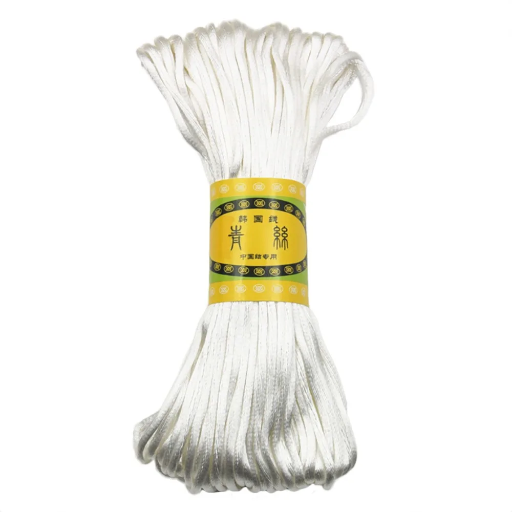 New Nylon 3mm 20M Multi-colored Chinese Knot Satin Braided Cord Macrame Cords Beading Thread | Дом и сад
