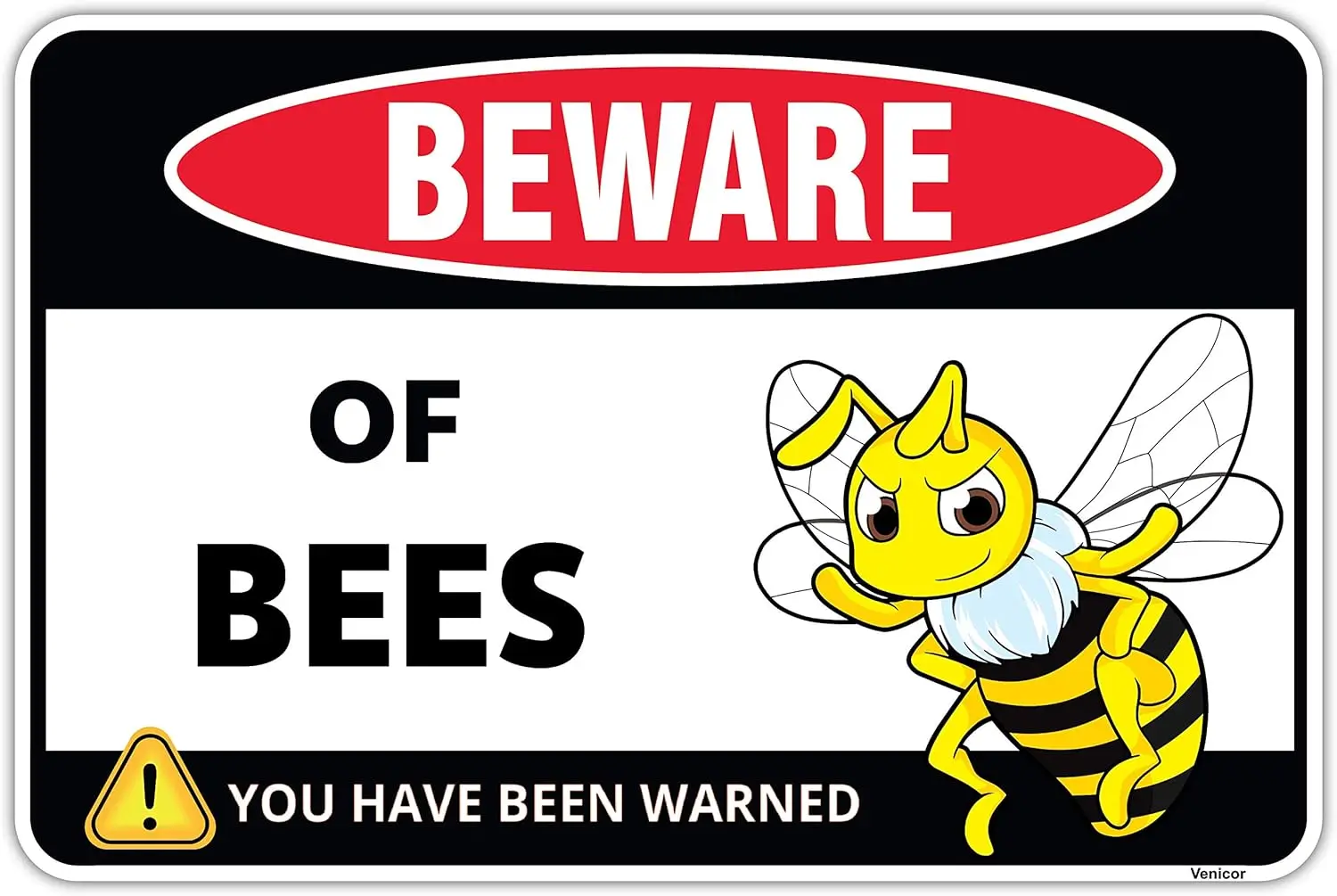 Знак Venicor Bee — 8 x 12 дюймов алюминий тематические подарки для любителей пчелиных