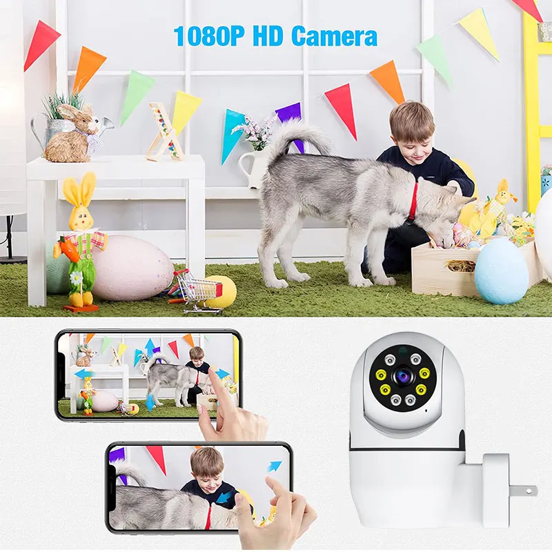 

Ip-камера видеонаблюдения, 360 градусов, ночное видение, 1080p