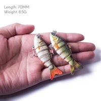 the new mini multi jointed shad swimbait fishing lure 7cm 8 5g segmented wobble bait fishing crankbait tackle for bass