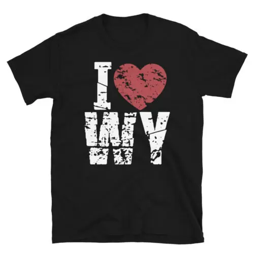 Футболка унисекс I Love WY State Wyoming Design