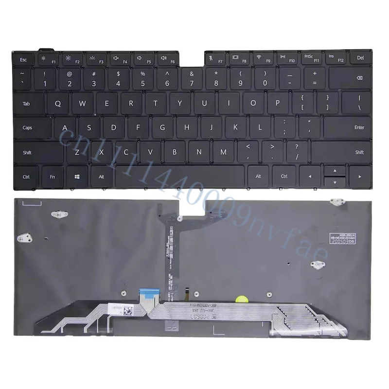 Фото Запасные клавиатуры с подсветкой для MateBook X Pro MACH W19 W29 BL W19B W19C, черная клавиатура, английская раскладка, 9Z NEXBN 00R 0.3 №1