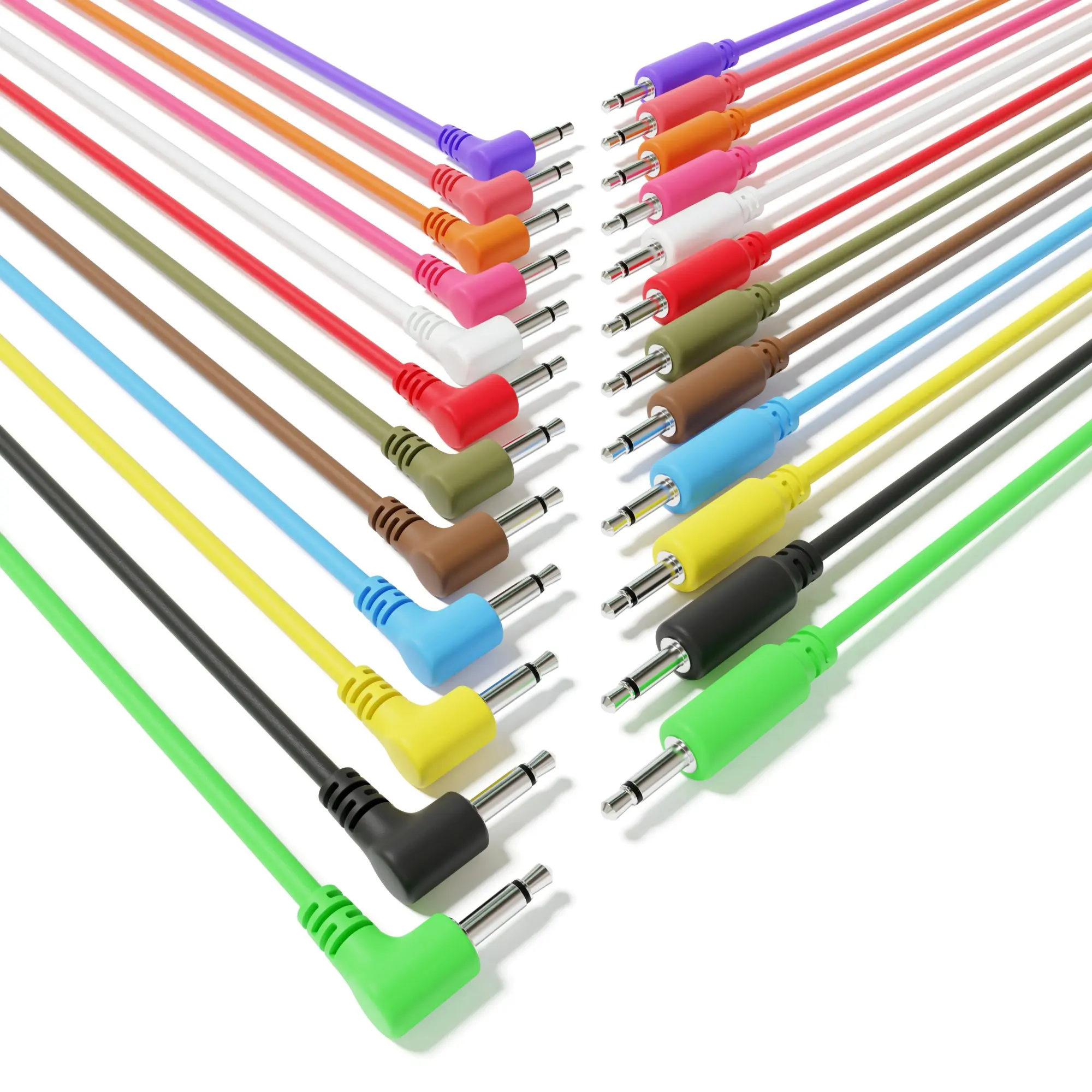 ExcelValley - 12-Pack Гибридные Моно Модульные Патч Кабели TS 3,5мм 1/8