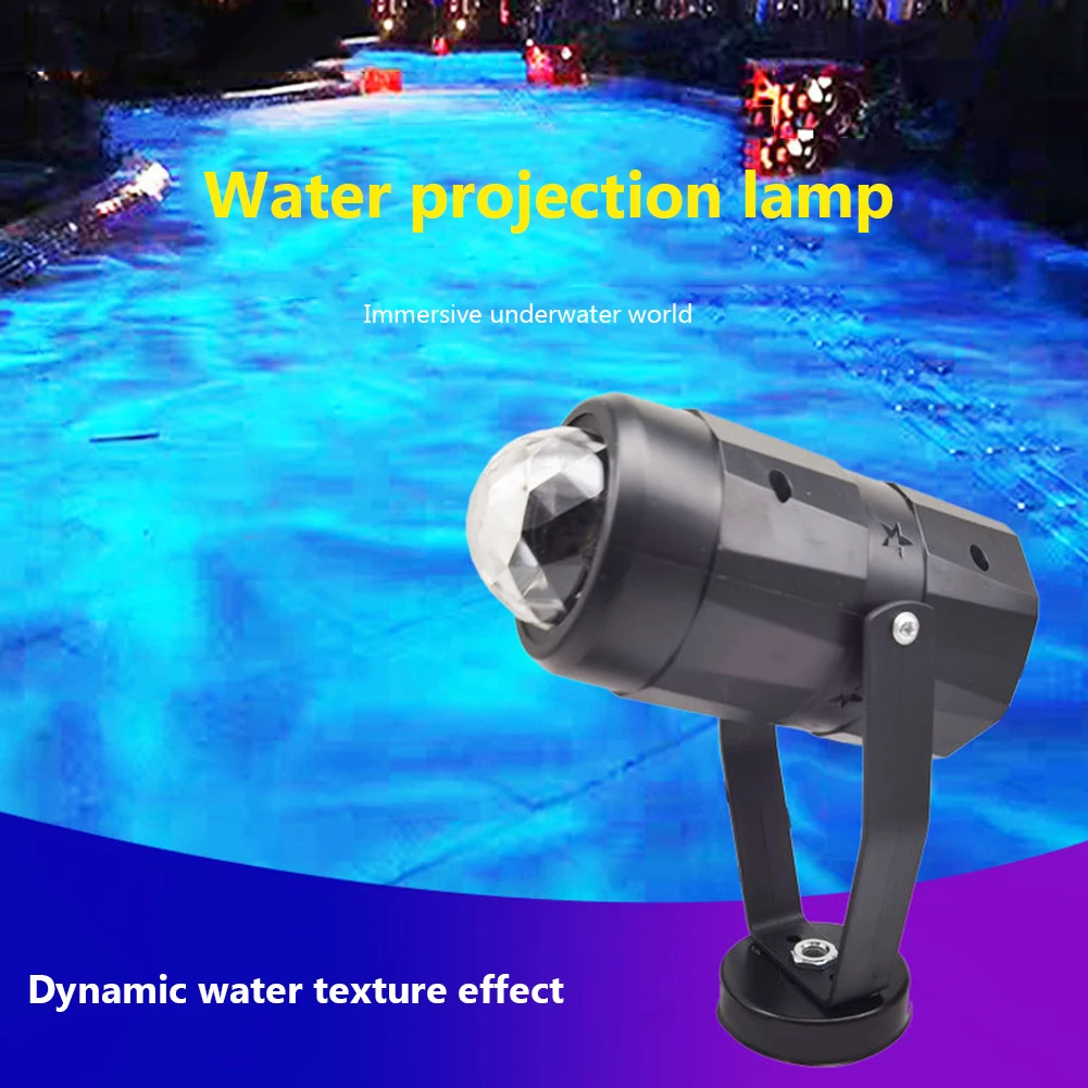 

4W Ocean Projector Lamp Multipurpose Building Dynamic Water Wave Ripple LED Watermark Holiday Party Wall Decoration