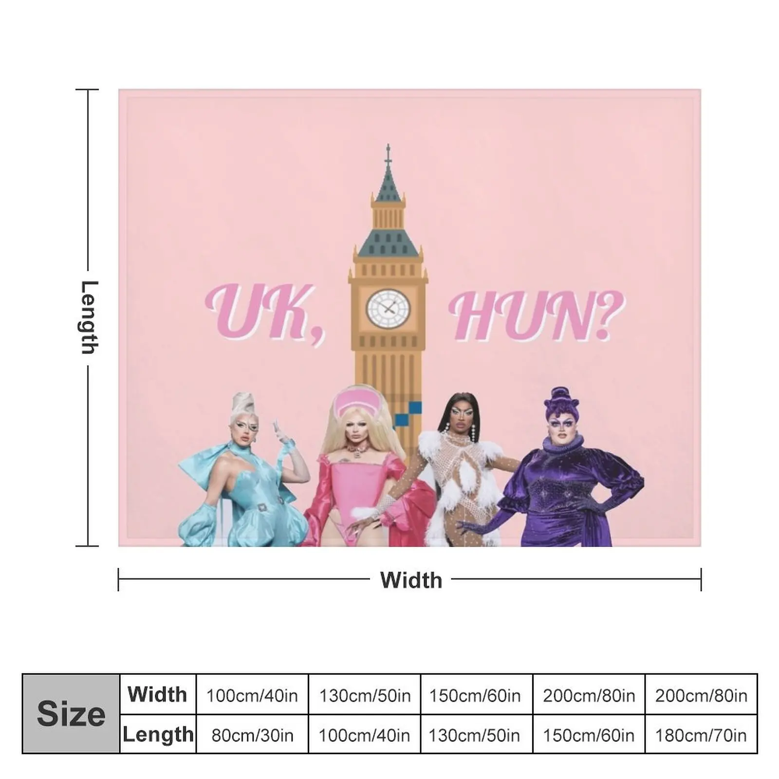 Uk Hun RuPauls Drag Race UK United Kingdolls бросает одеяло Hairys для зимних одеял и