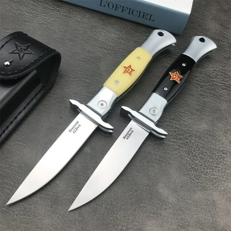 Русский Карманный Нож Finka NKVD Для Ежедневного Использования Лезвие X12M Алюминиевая