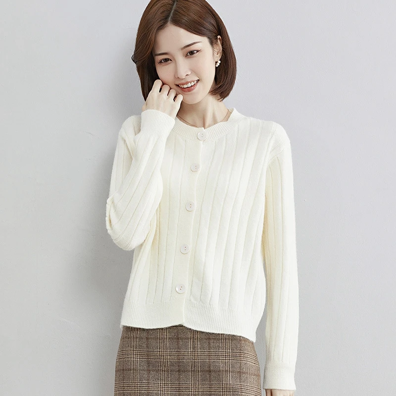 

Knit Sweater Coat Autumn and Winter New Solid Color Loose Women Sweater