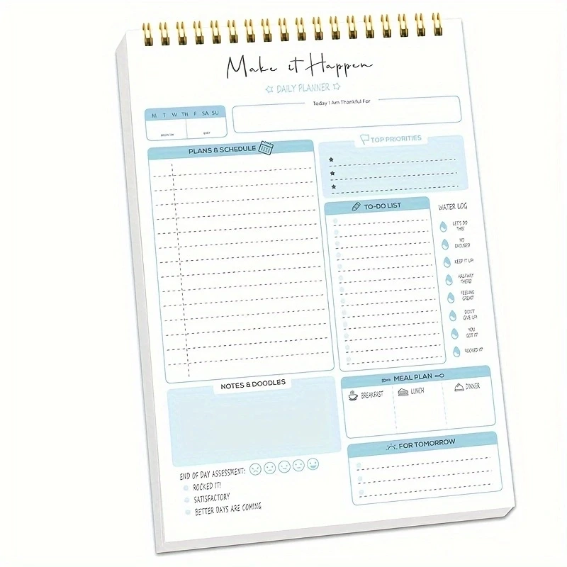 

Ежедневник На 52 Листа, 6,5x10 Дюймов, Еженедельный Органайзер В Спиральной Переплете