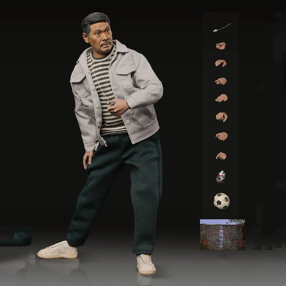 

In Stock 1/6 Scale Shaolin Soccer LT002 Gold Right Foot Wu Mengda Uncle Full Set Action Figure for Fans Collection