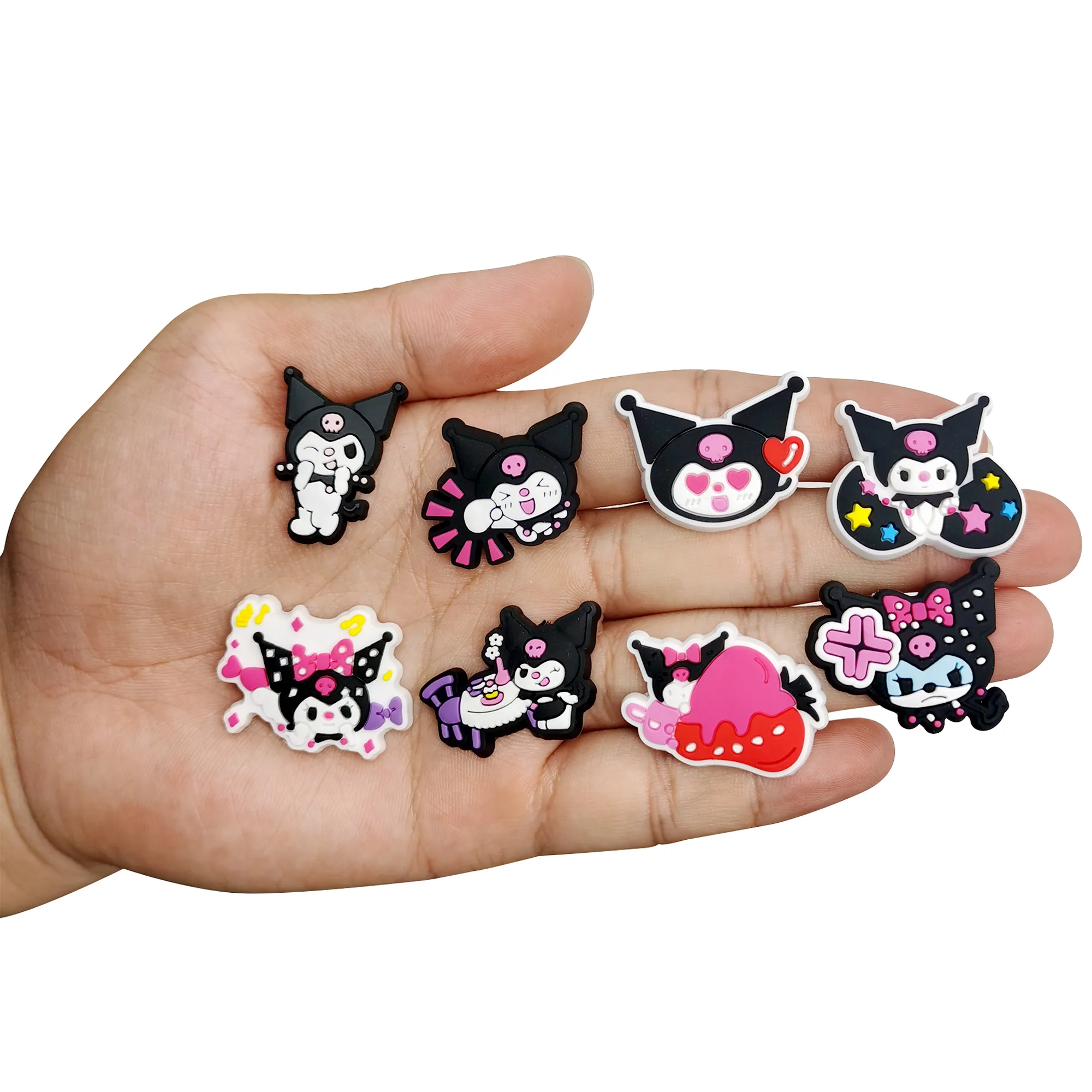 1-21 шт. Miniso Sanrio Kuromi обувь из ПВХ с пряжкой аксессуары детская милая подвески