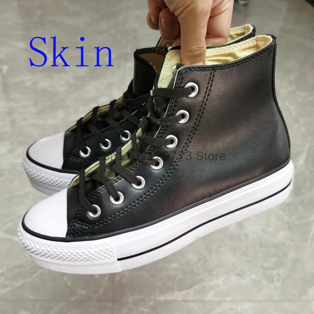 

Leather High-top Platform Canvas Lace up Women Casual Style All autumn Winter Women Sneakers Star Casual Sports Shoes HH11