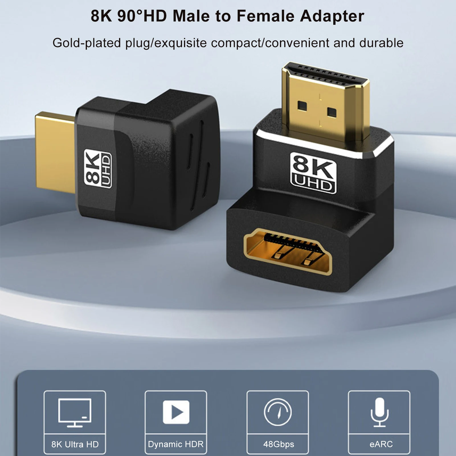 Прямоугольный адаптер высокой четкости вертикальный плоский L-образный