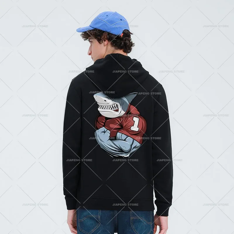 Нашивки с изображением мышечной акулы термоперенос утюгом для одежды таланта