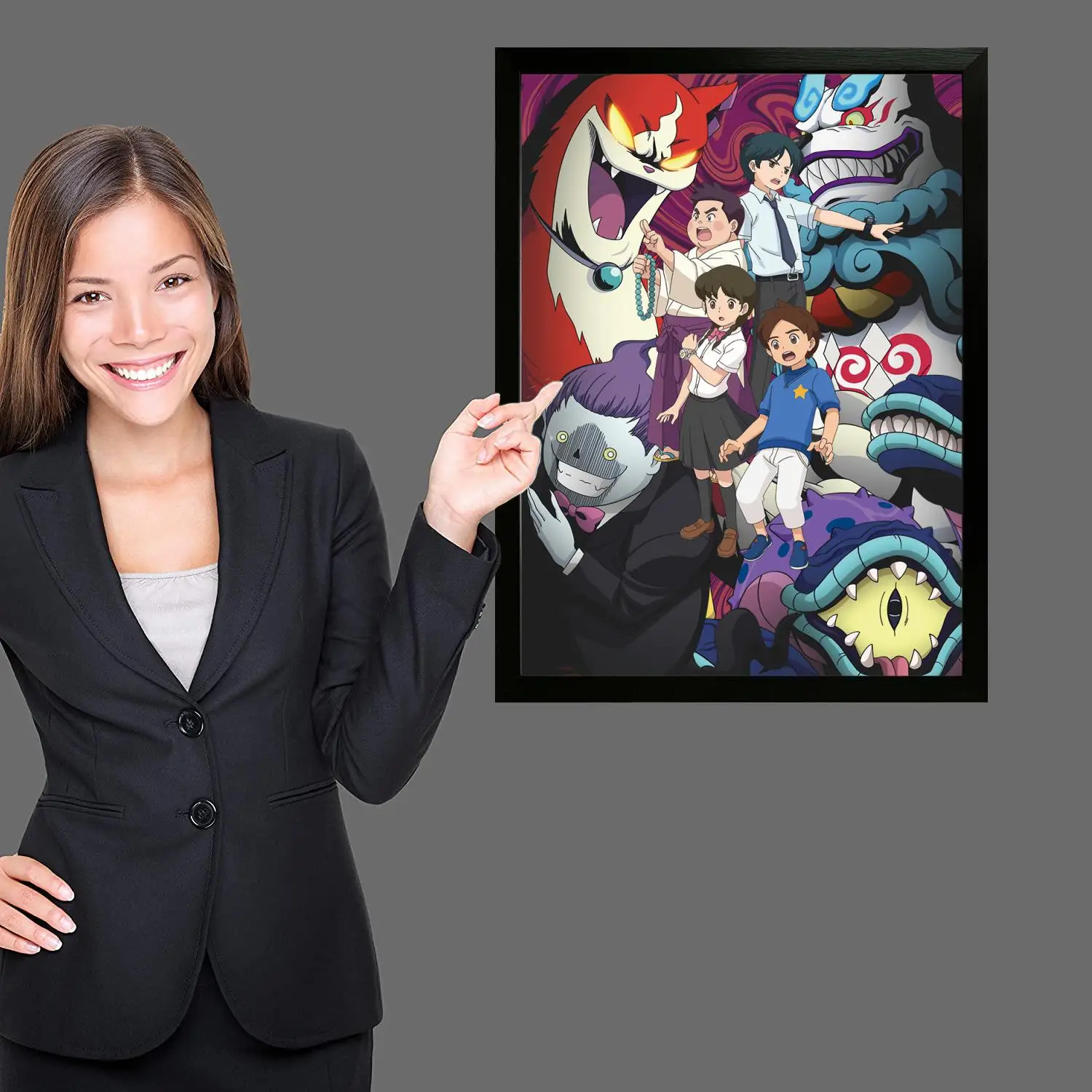 Yo Kai Watch аниме холст художественный постер и настенное искусство картина с