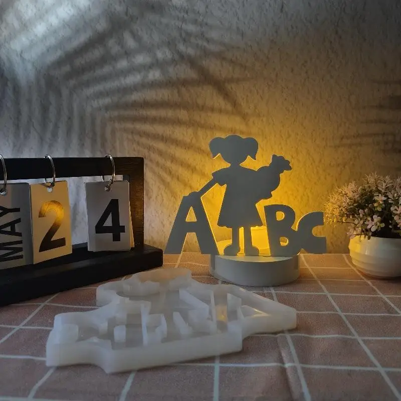 Подвеска с буквами ABC для маленьких девочек декоративная гипсовая форма