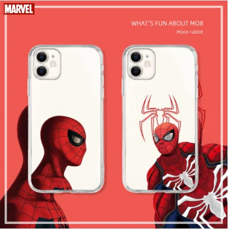

Marvel Spiderman Anime Transparent Phone cover hull For SamSung Galaxy S8 S9 S10e S20 S21 S30 Plus S20 fe 5G Lite Ultra soft c