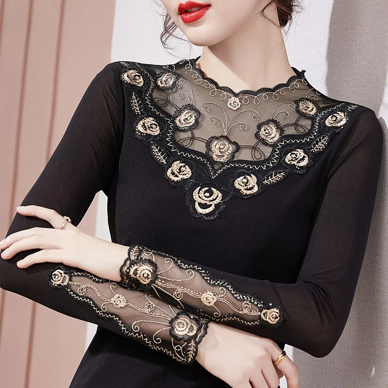 M-2XL ПРОДАЖА осенне-зимняя женская футболка с длинными рукавами и круглым вырезом