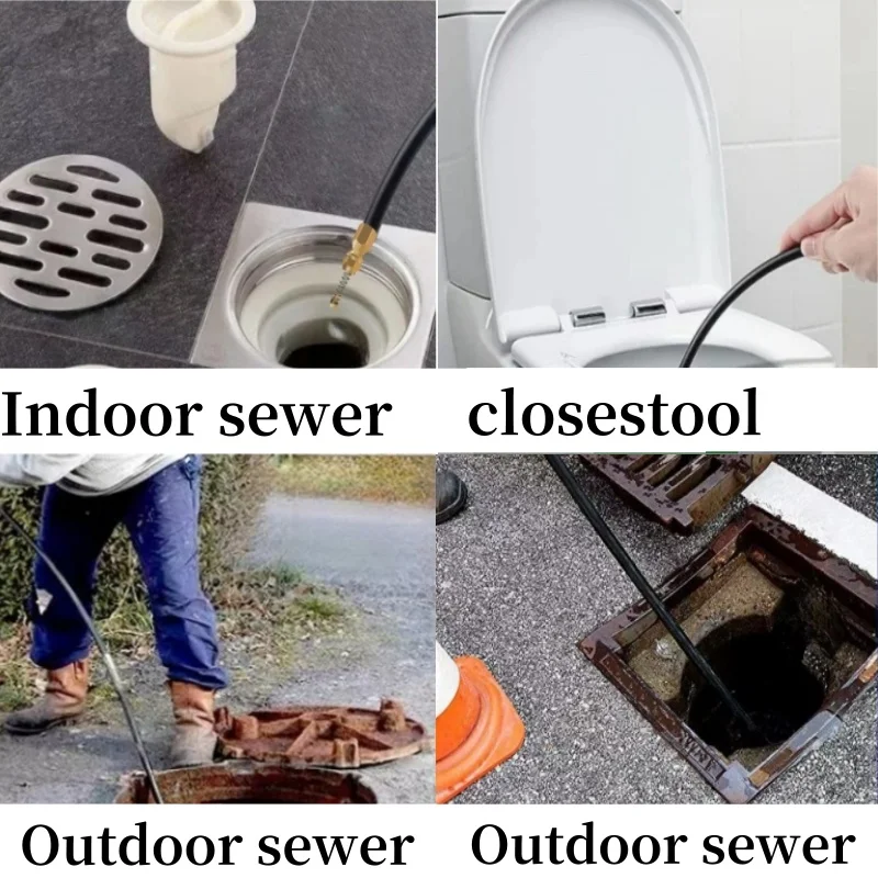 Шланг для очистки канализационного дренажа насадка машины высокого давления