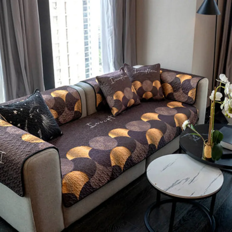 

Осенне-зимняя подушка для дивана с геометрическим рисунком, утолщенная теплая подушка для гостиной, нескользящее полотенце для дивана