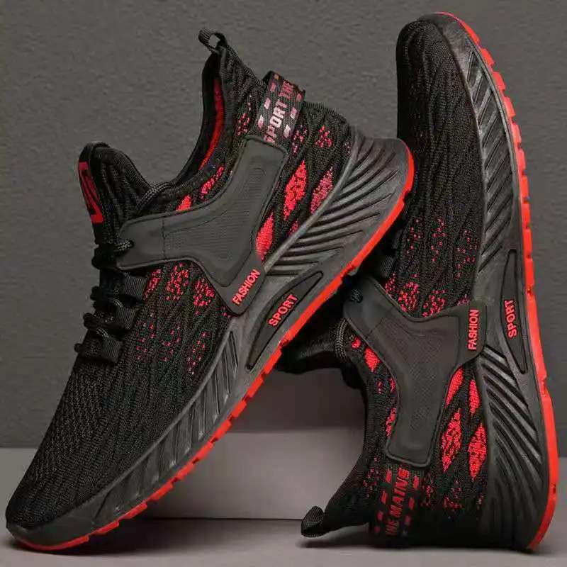 

2022 New Men's Sports Shoes Fashion Travel Breathable Casual Shoes Summer Flying Shoes Running Shoes Vulcanized Men's Shoes