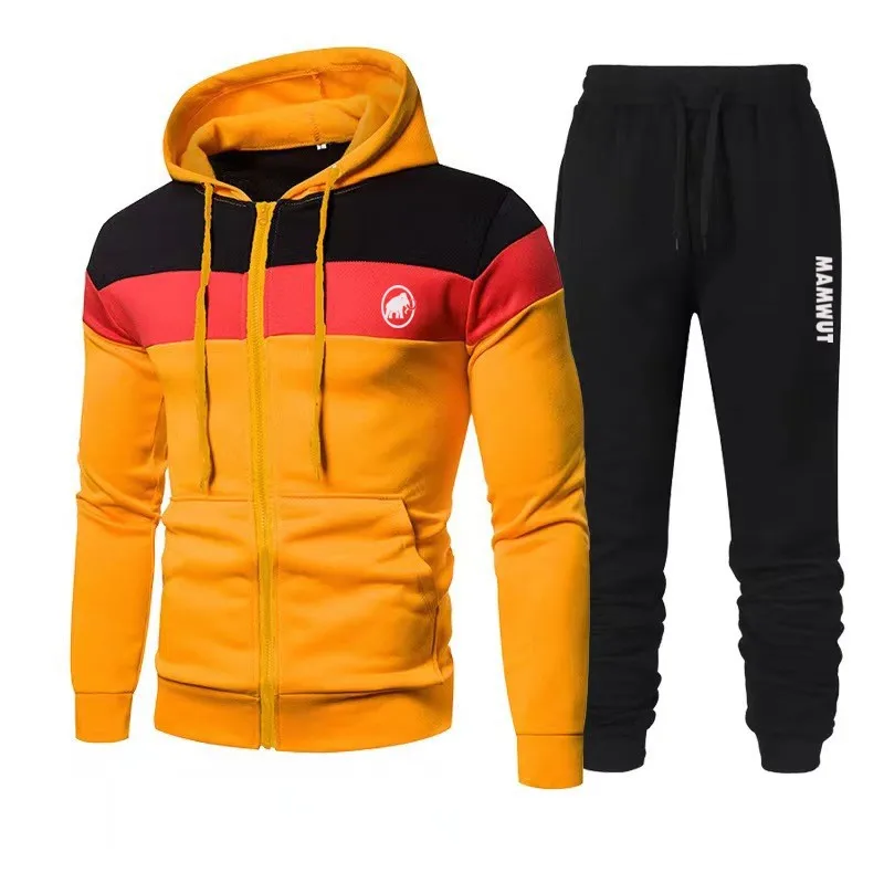 2023 New Autumn And Winter Men's Suit Printed Hoodie Suit Zipper Sweatshirt Casual Sports Sweatpants Men's Sportswear