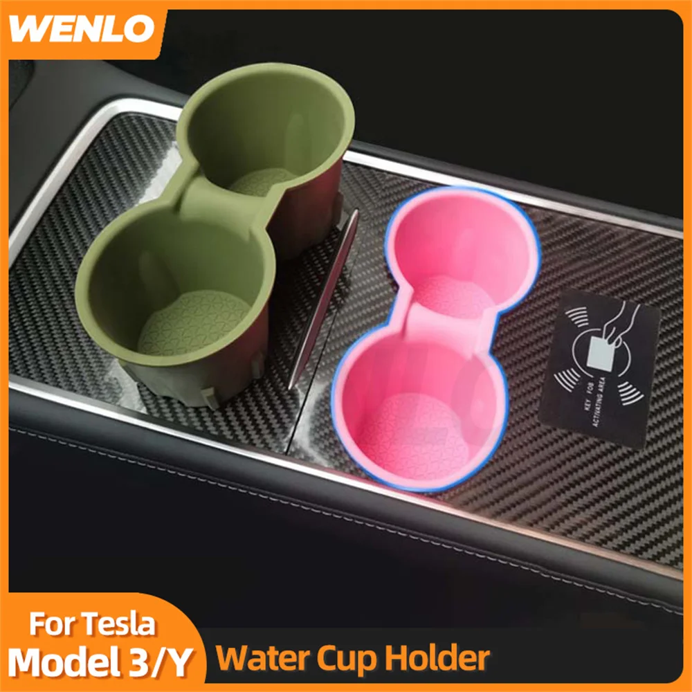 

Silicone Car Cup Holder For Tesla Model Y 3 2023 2022 2021 Center Console Water Cup Holder Model3 ModelY