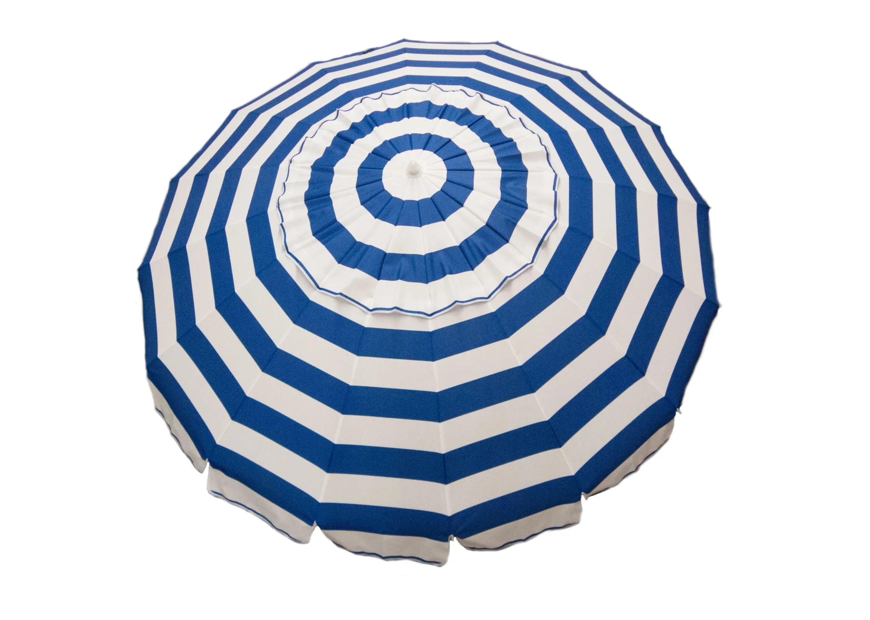 

8ft Blue and White Striped Deluxe Beach Umbrella with Travel Bag