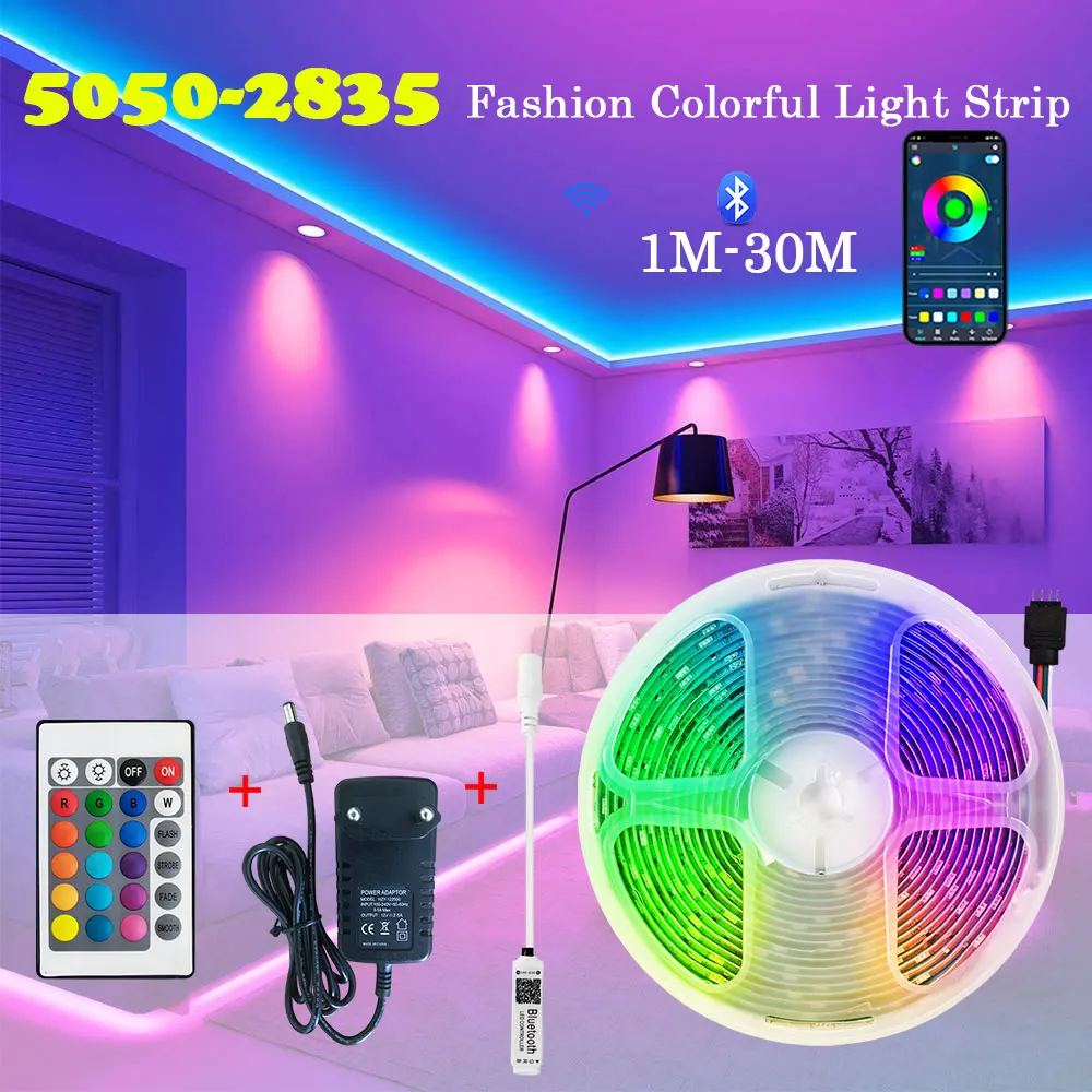 

12V Home Decoration 5050/2835 RGB Led Strip Lights Tv 5V Indie Room Decor Waterproof Backlight 10 M Tape Usb Lamp Strips Outdoor