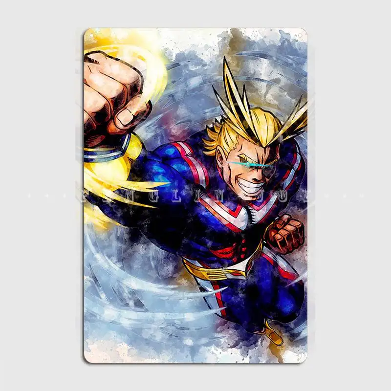 

All Might Metal Sign Wall Plaque Club Party Living Room Designing Tin Sign Poster