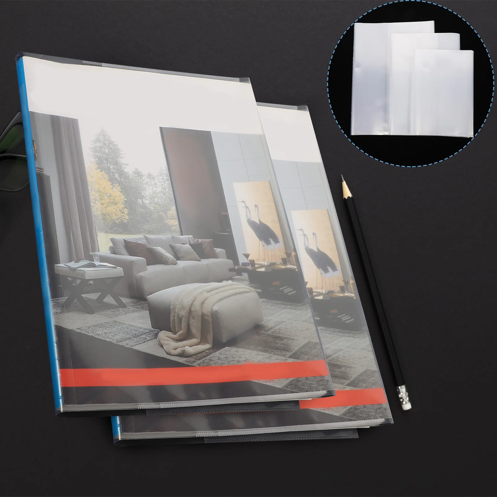 

30pcs Textbook Cover Students Book Transparent Protector for School