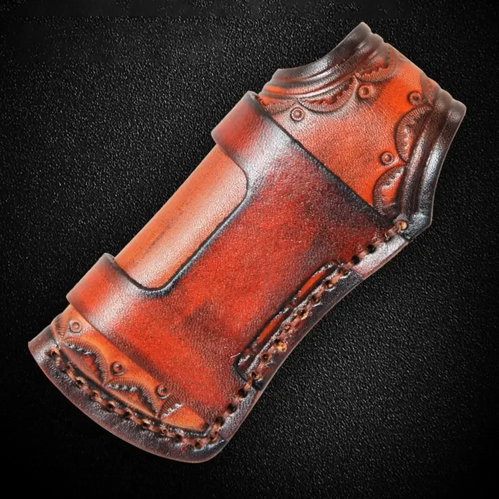 

Tool Brown Holder Sheath Case Camp Loop Fold Leather Pocket Outdoor Hunt Carry Belt Flashlight Scabbard Knife Equipment