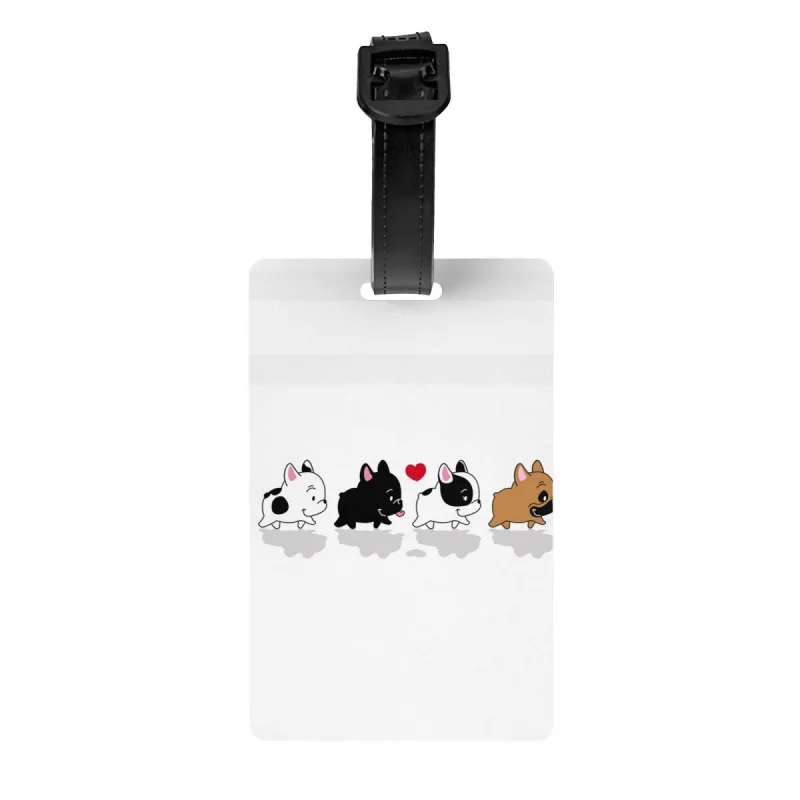 

Бирка для багажа с французским бульдогом на заказ, бирка для багажа с защитой конфиденциальности, бирки для багажа, этикетки для дорожных сумок, чемоданов